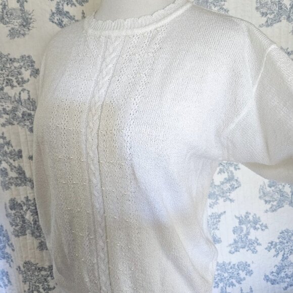Size L to XL Vintage 1990s Barbra Sue Beaded Sweater - Picture 7 of 9